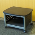 Black and Silver Under Desk Rolling Printer Stand, Paper Storage